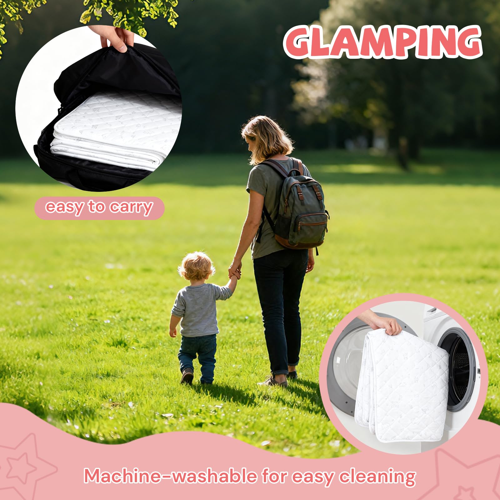 RONGFA Baby Play Mat machine washable for easy cleaning