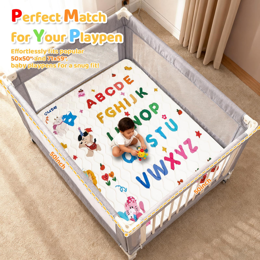 RONGFA baby play mat non-slip-bottom keeps crawling surface secure and stable
