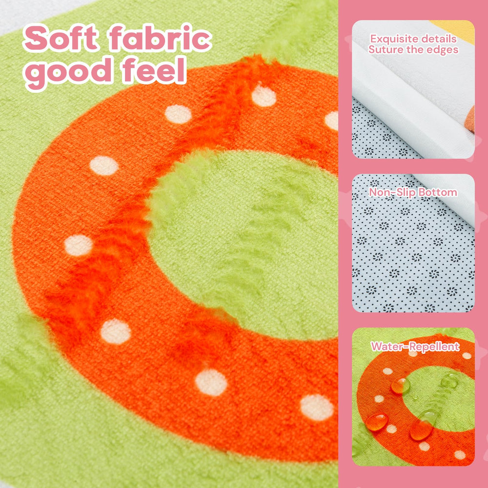 RONGFA baby play mat non-slip bottom keeps mat secure during crawling and play sessions.