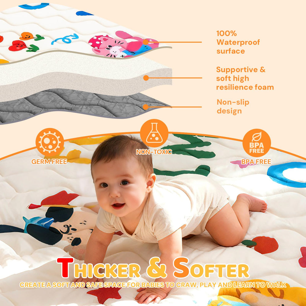 RONGFA baby play mat non-toxic materials ensure safe play.