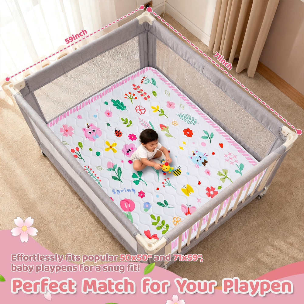 RONGFA baby play mat thick foam close-up highlighting plush cushioning