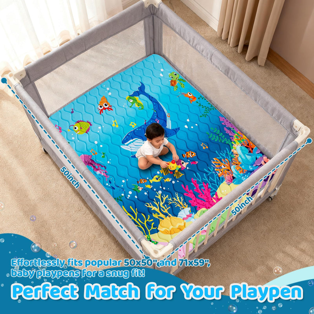 RONGFA play mat shows thick padding for gentle, cushioned play on floors