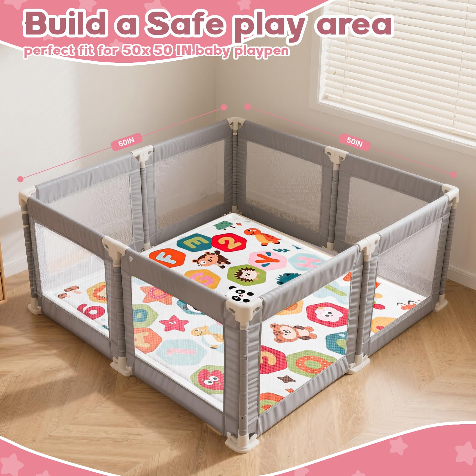 RONGFA baby play mat for tummy time supports exploration with soft, supportive surface.