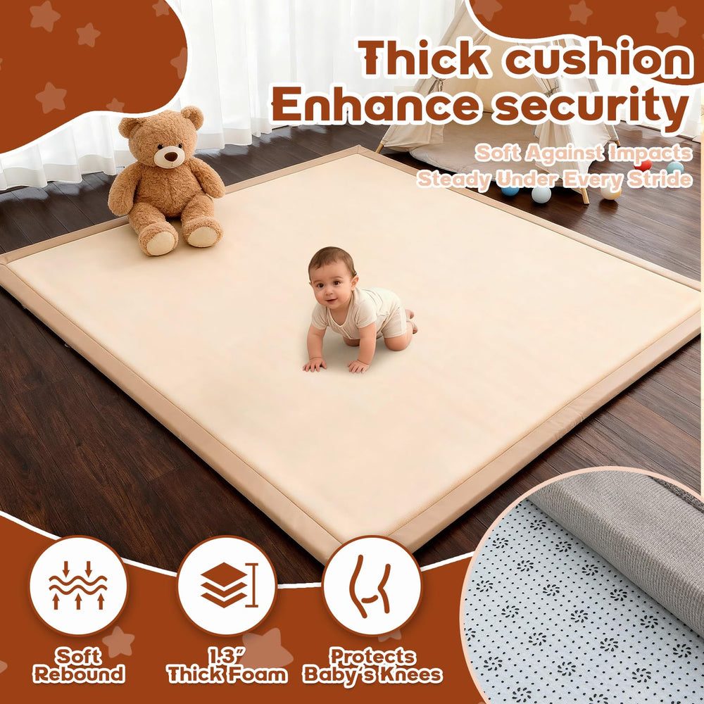 RONGFA tummy time use shows child resting and exploring on cushioned surface.