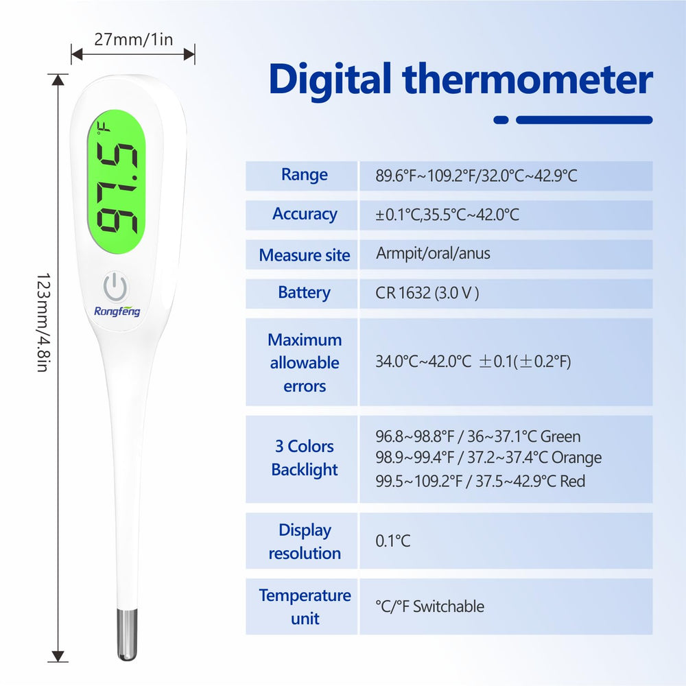 Rongfeng portable storage case keeps the thermometer protected while traveling