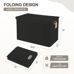 Roobyl collapsible storage bin with divider offers two compartments for quick sorting.