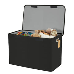 Roobyl large toy box with flip-top lid keeps toys organized and dust-free.