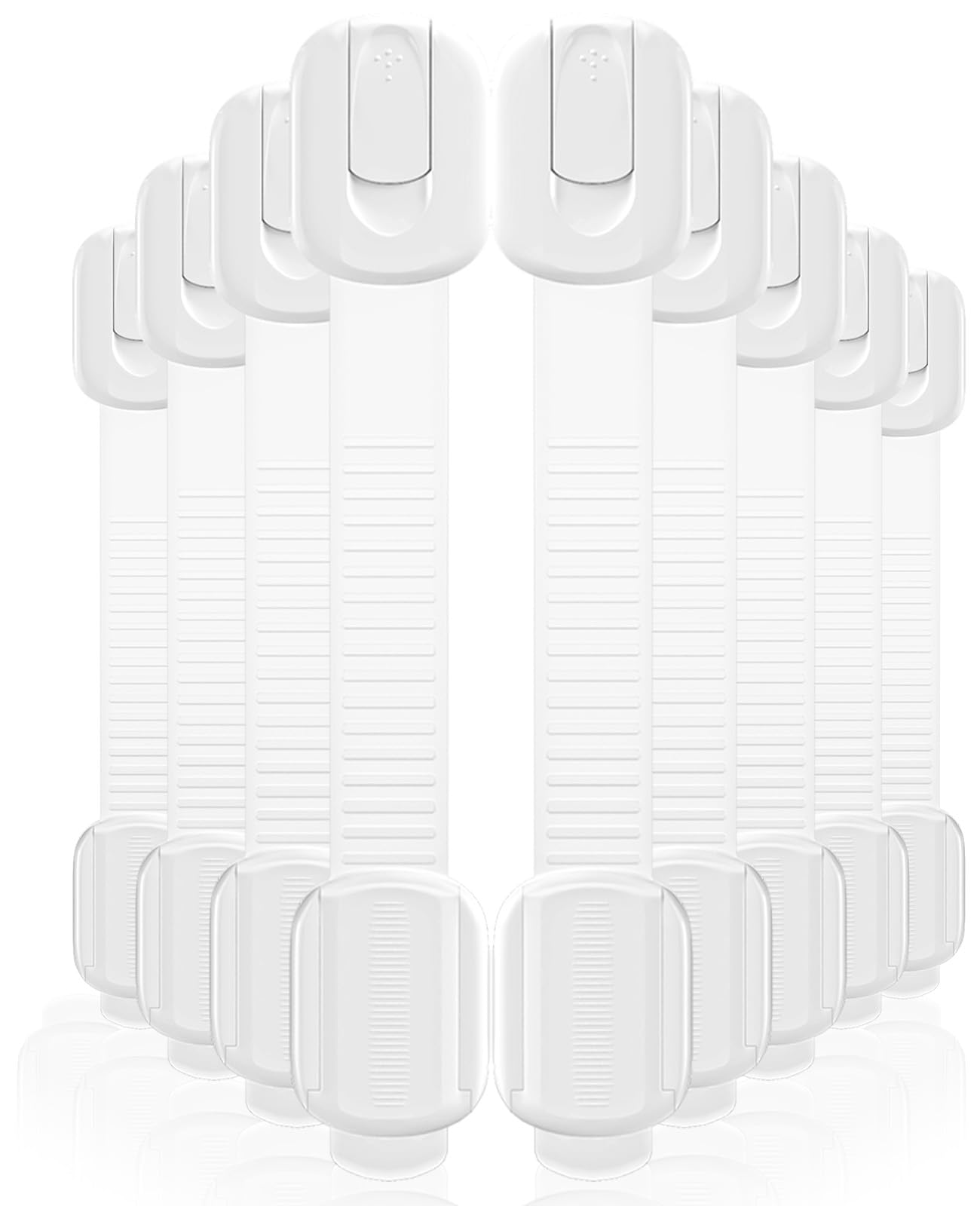 Roocickee 9-pack cabinet locks package for comprehensive baby proofing across cabinets