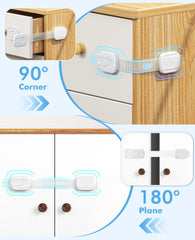 Roocickee adjustable-length cabinet locks adapt to different cabinet spaces
