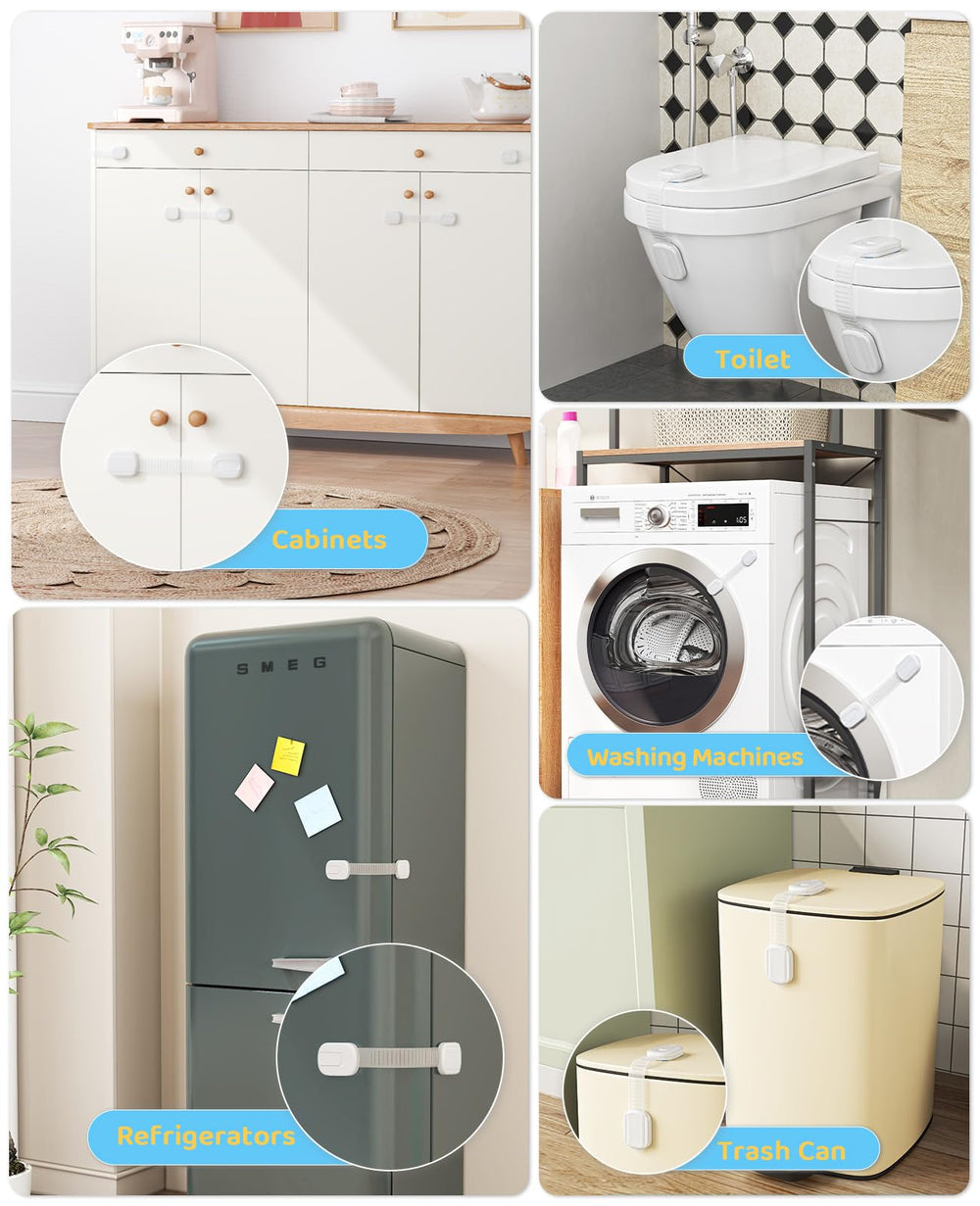 BPA-free Roocickee cabinet locks material protecting little hands.