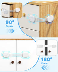Lock securing a kitchen drawer, Roocickee multi-use design in action.