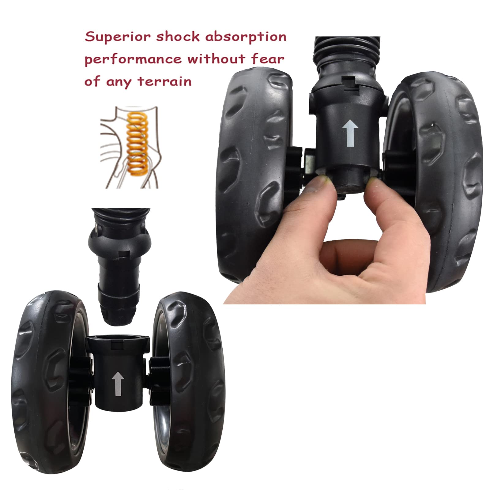ROODO pet-stroller-compatible wheels fit ROODO SKUs for seamless replacement