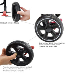 ROODO wheel set no-tools-required design saves setup time during maintenance
