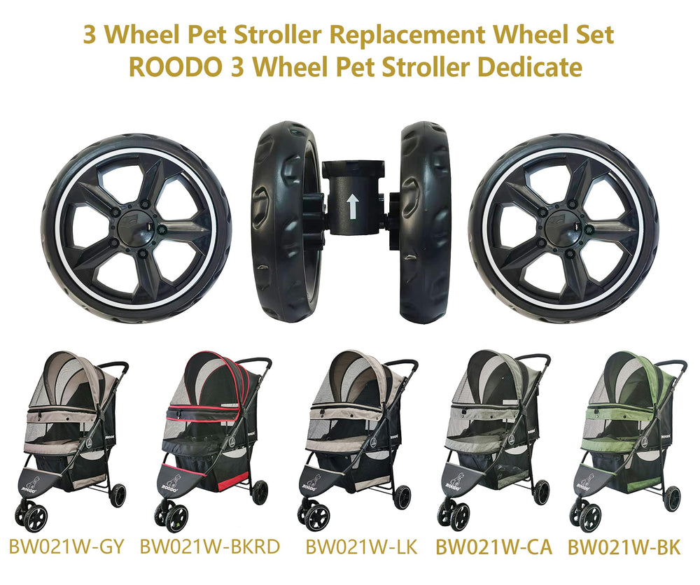 ROODO wheel set rear 6in provides stable handling for daily walks