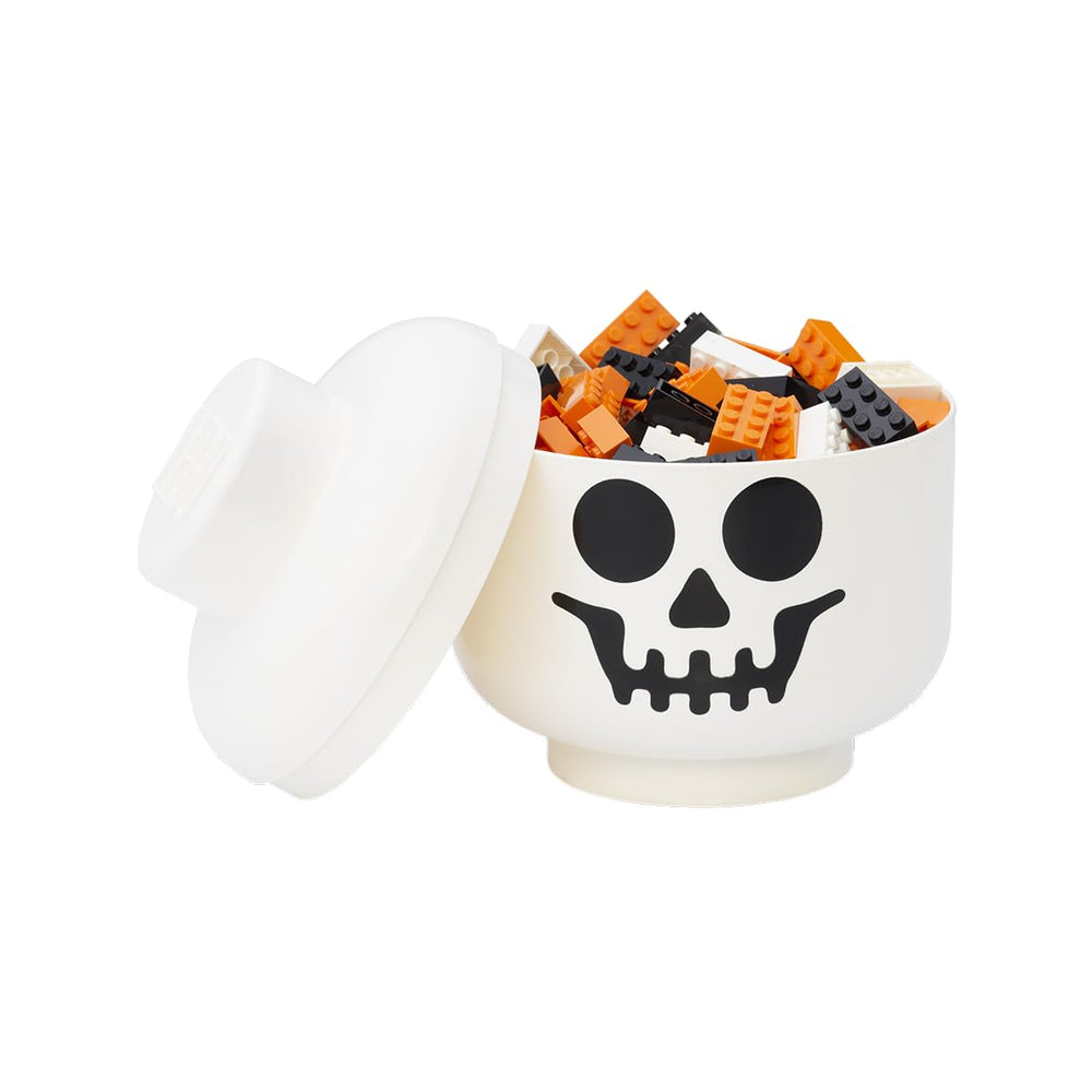 Room Copenhagen LEGO Storage Head skeleton variant shown for spooky storage fun.