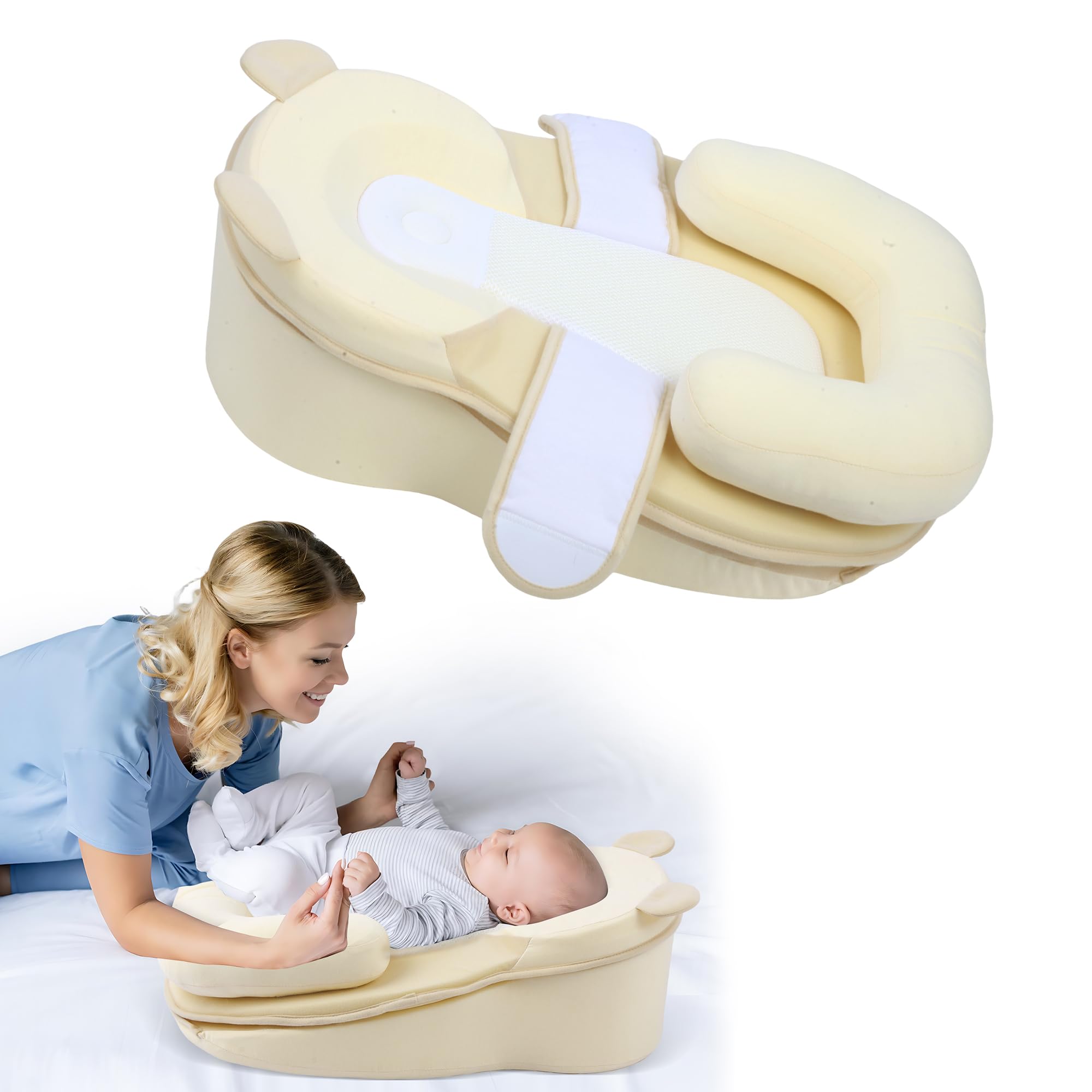 Rootling Baby Feeding Pillow with detachable wedge promotes versatile feeding and soothing transitions.