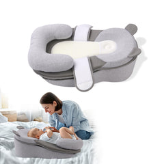 Rootling Baby Feeding Pillow wedge top view shows supportive feeding angle