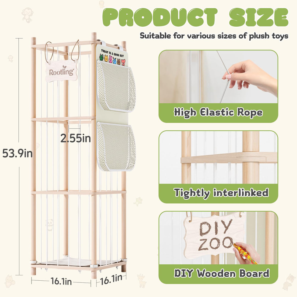 Rootling building-block storage pouch keeps blocks organized for quick cleanups.