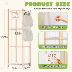 Rootling building-block storage pouch keeps blocks organized for quick cleanups.
