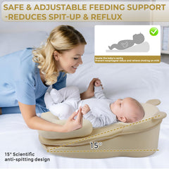 Rootling pillow bottom support adjusts to fit baby's body shape