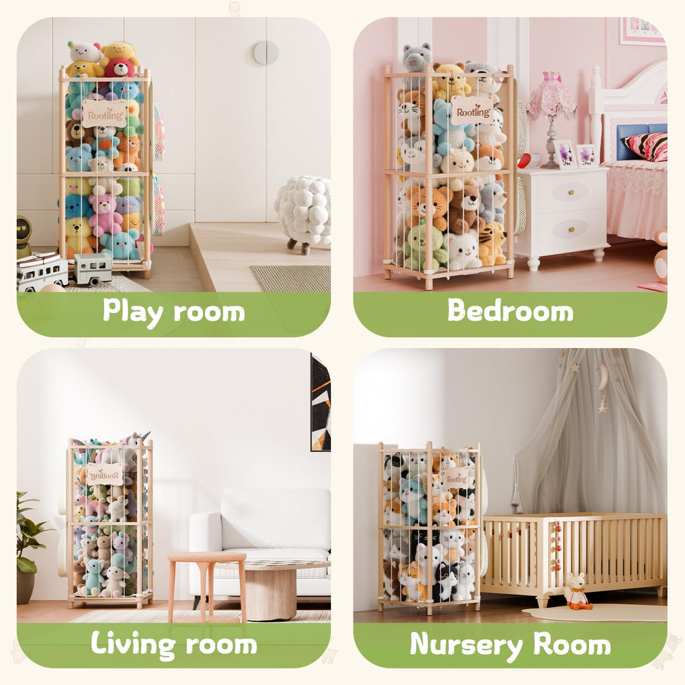 Rootling wooden nameplate personalization adds a special keepsake touch.