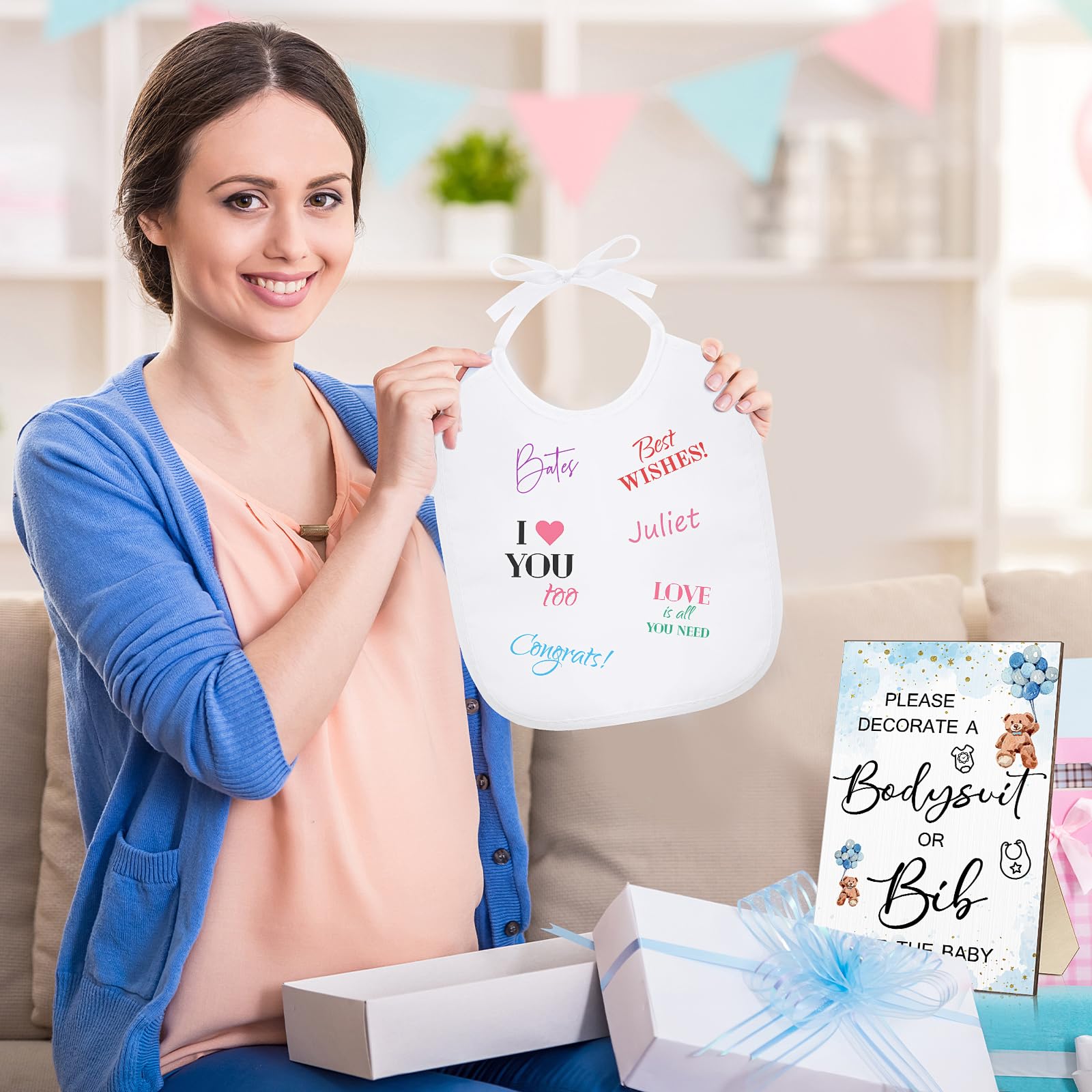 Roowest baby shower decor setup shows complete party kit