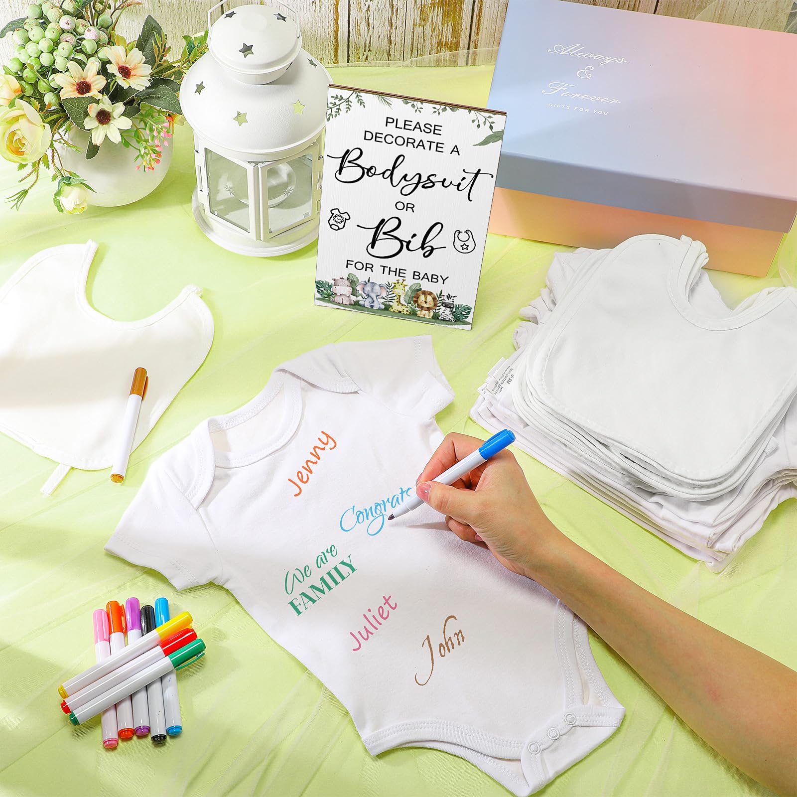Roowest colorful markers provide bright, washable props for games.