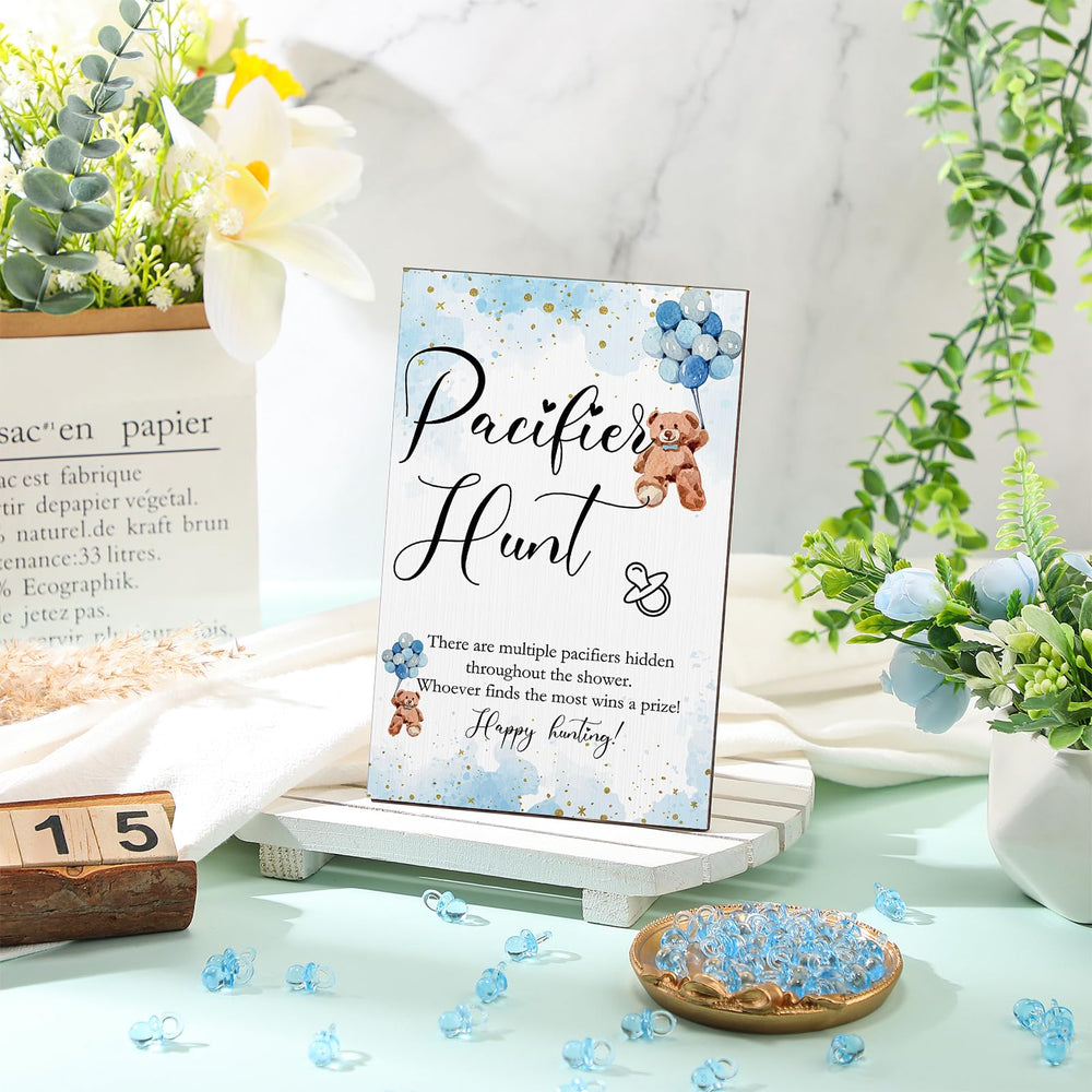 Roowest pacifier hunt sign stand displays clearly and attracts guests