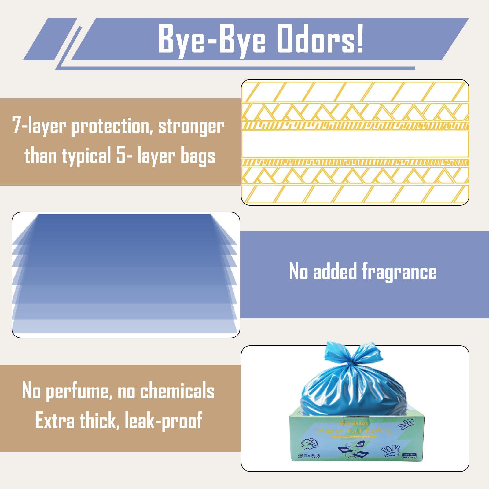 Ropassor end-line-mark design lets you empty as needed.