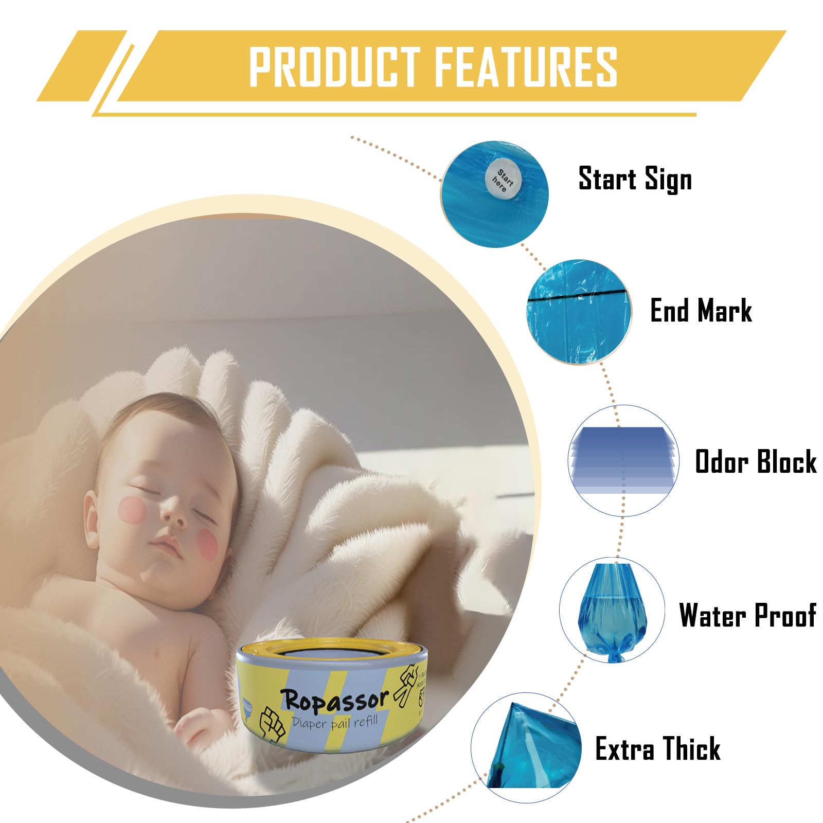 Ropassor fragrance-free odor sealing keeps the nursery fresh without scent.