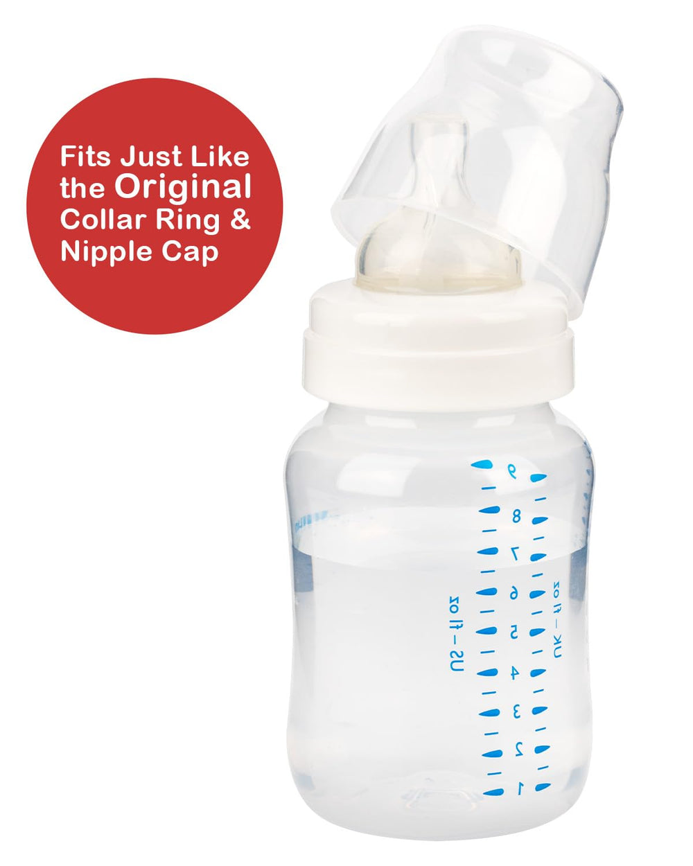 ROPOSY baby bottle cap closure showing easy-to-seal design for leak prevention