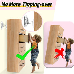 RORMGO dresser installation shows wall mounted stability.