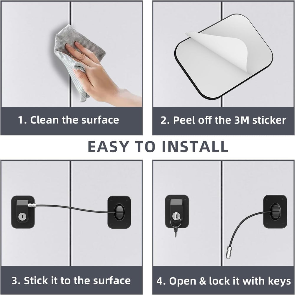 RORMGO locks secure drawers, windows, and cabinets beyond the fridge