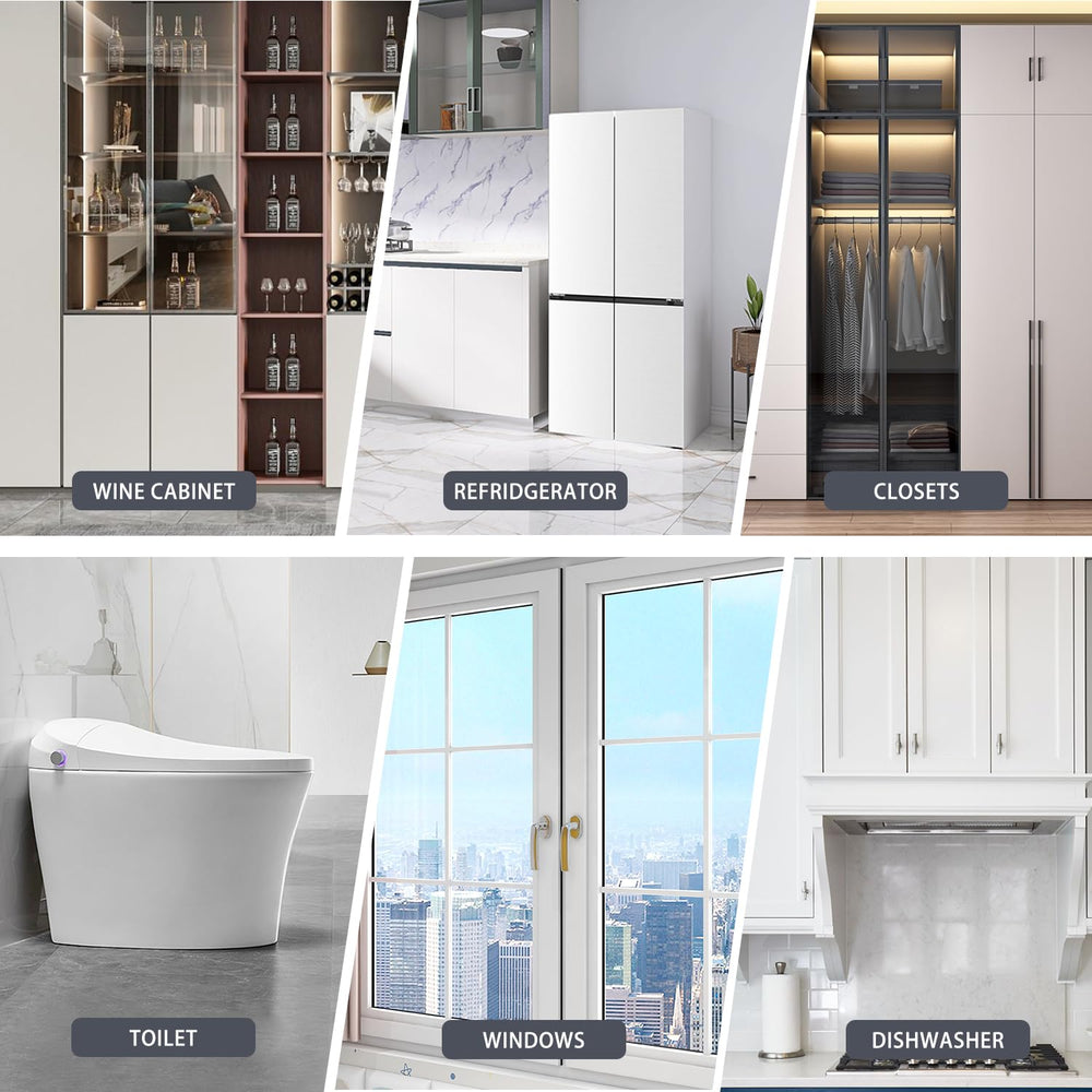 RORMGO white fridge lock close-up highlights sleek design