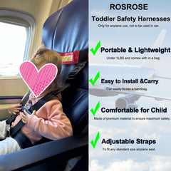 ROSROSE harness installed on airplane seat demonstrates quick easy setup