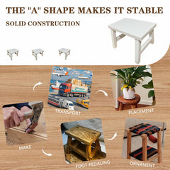 Rose and burlap 2-pack step stool pack-shot highlights convenient dual-stool setup.