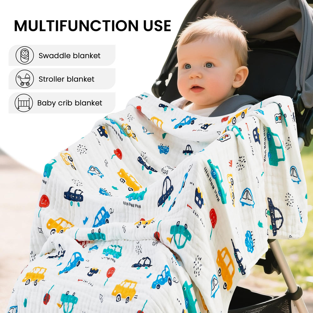 ROSE FEATHER car print blanket playful design for travel comfort
