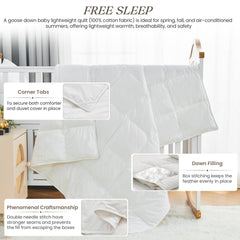 Rose Feather organic cotton cover closeup demonstrates 800-thread-count skin-friendly weave
