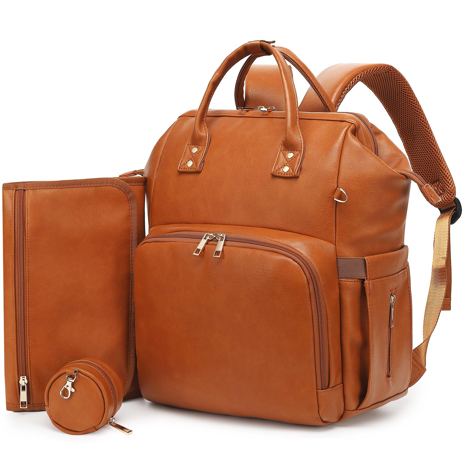 ROSEGIN diaper bag backpack main compartment for organized day trips.