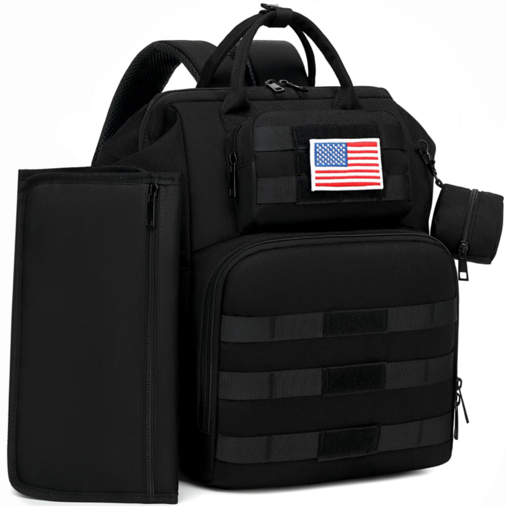 ROSEGIN diaper bag backpack shadow black, ideal for on-the-go organization for busy parents.