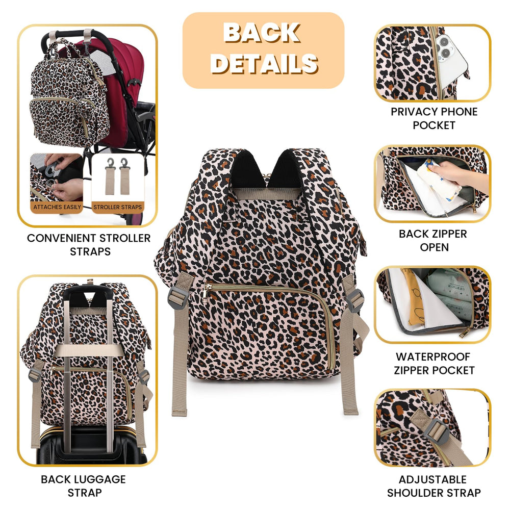 ROSEGIN diaper bag foldable-changing-pad offers quick, clean diaper changes.