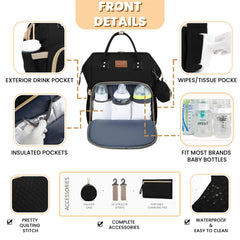 ROSEGIN diaper bag insulated bottle holders keep drinks at the right temperature