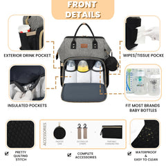 ROSEGIN Diaper Bag Insulated Bottle Holders keep feeds ready on the go.