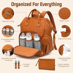 ROSEGIN stroller straps for hands-free outings with the diaper bag.