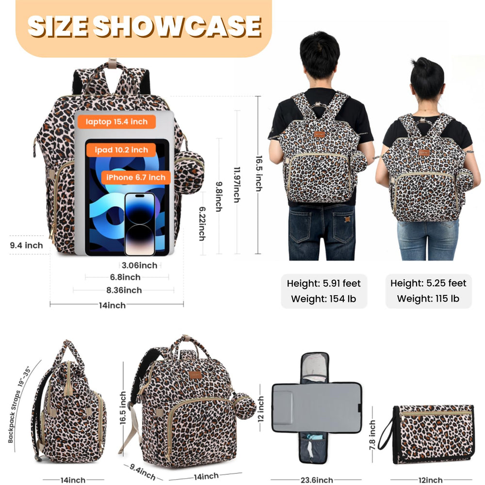 ROSEGIN diaper bag wet-dry-pocket helps separate messes and clean items.