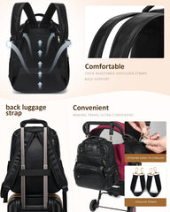 ROSEGIN Dual main compartments with 20 pockets for organized feeding and gear.