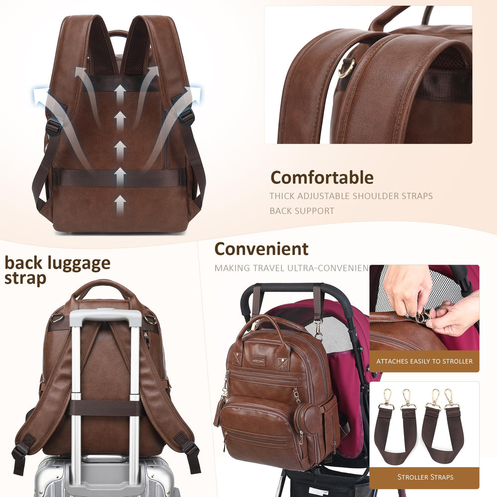 ROSEGIN diaper bag insulated bottle pockets maintain temperature for bottles
