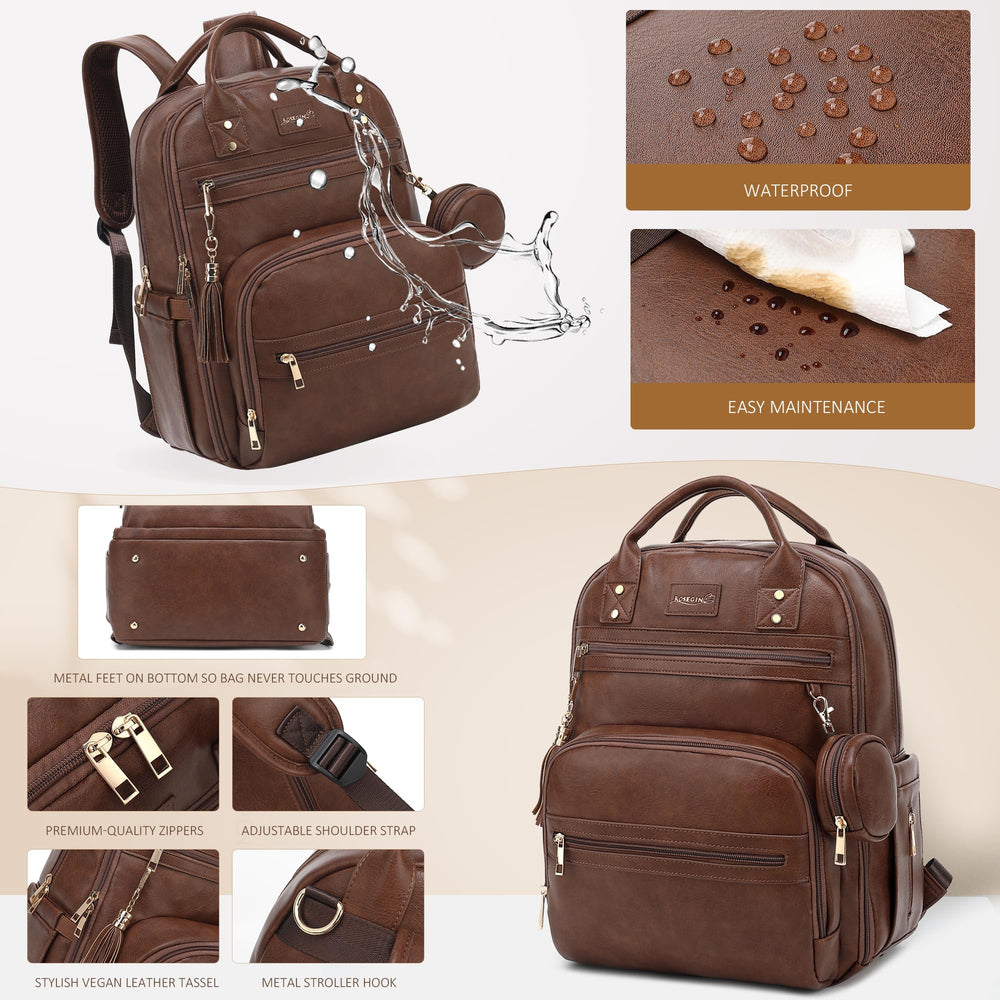 ROSEGIN diaper bag laptop slot fits up to 15.6 inches