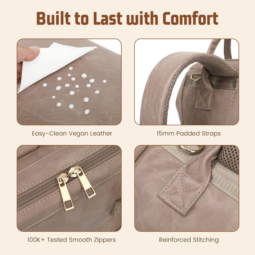 ROSEGIN back-panel access for fast diaper and wipe retrieval