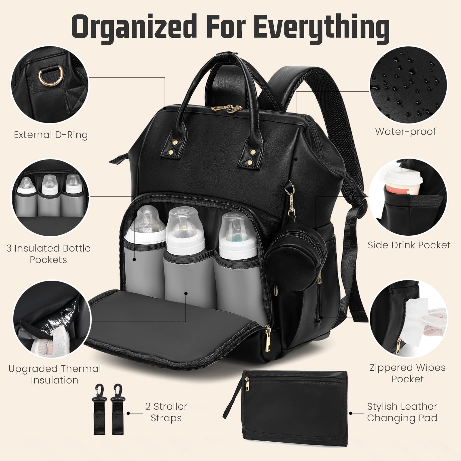 ROSEGIN foldable waterproof changing pad enables clean, on-the-go diaper changes.